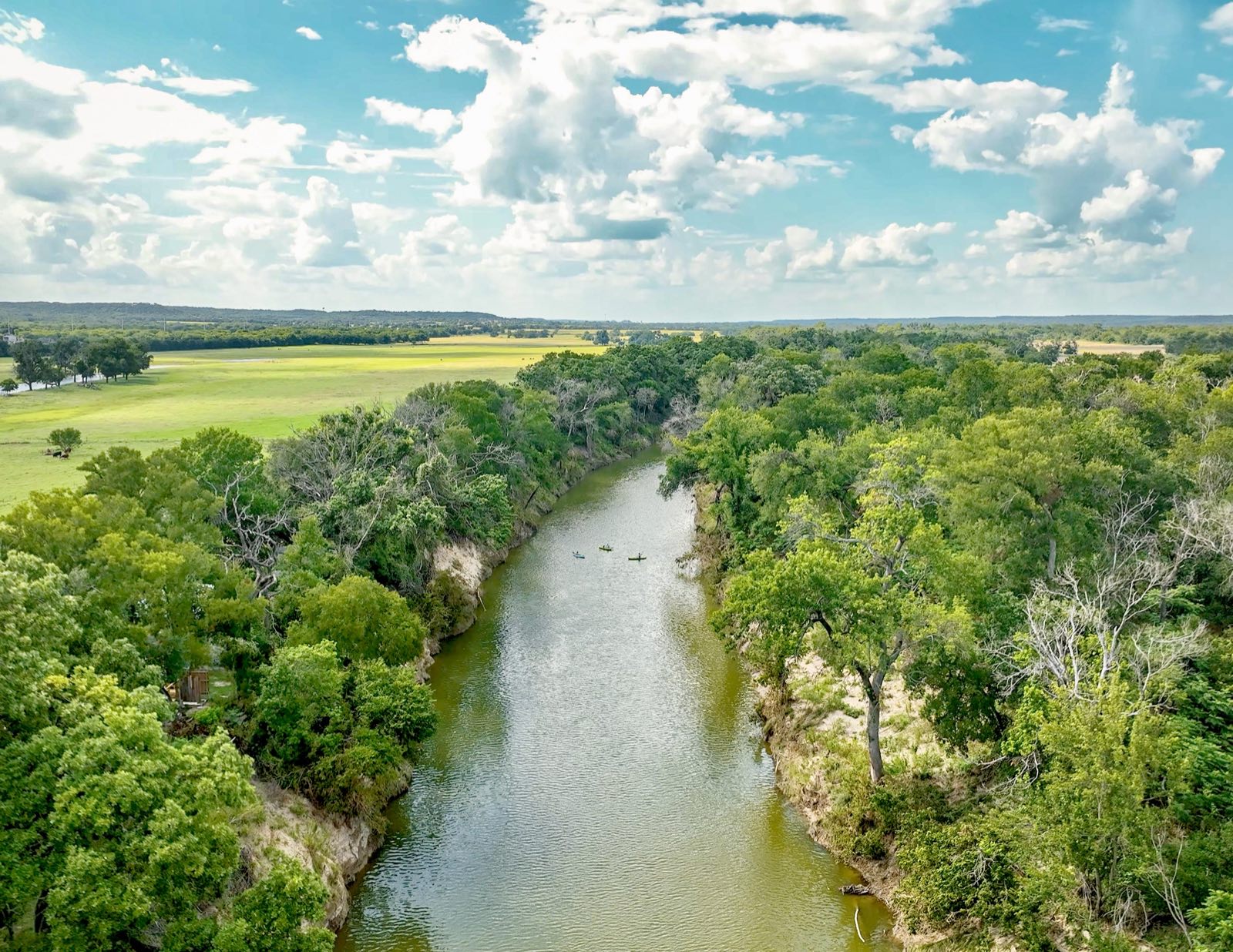 The North Bosque River from above